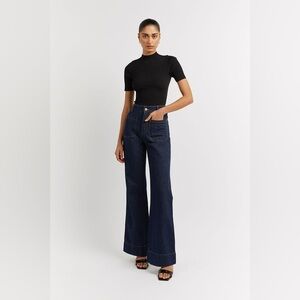 NWT DISSH Dark Blue Wide-Leg Jeans